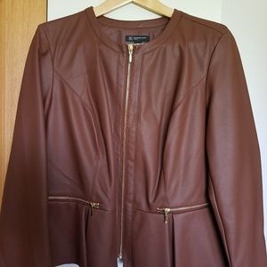 Faux-leather jacket